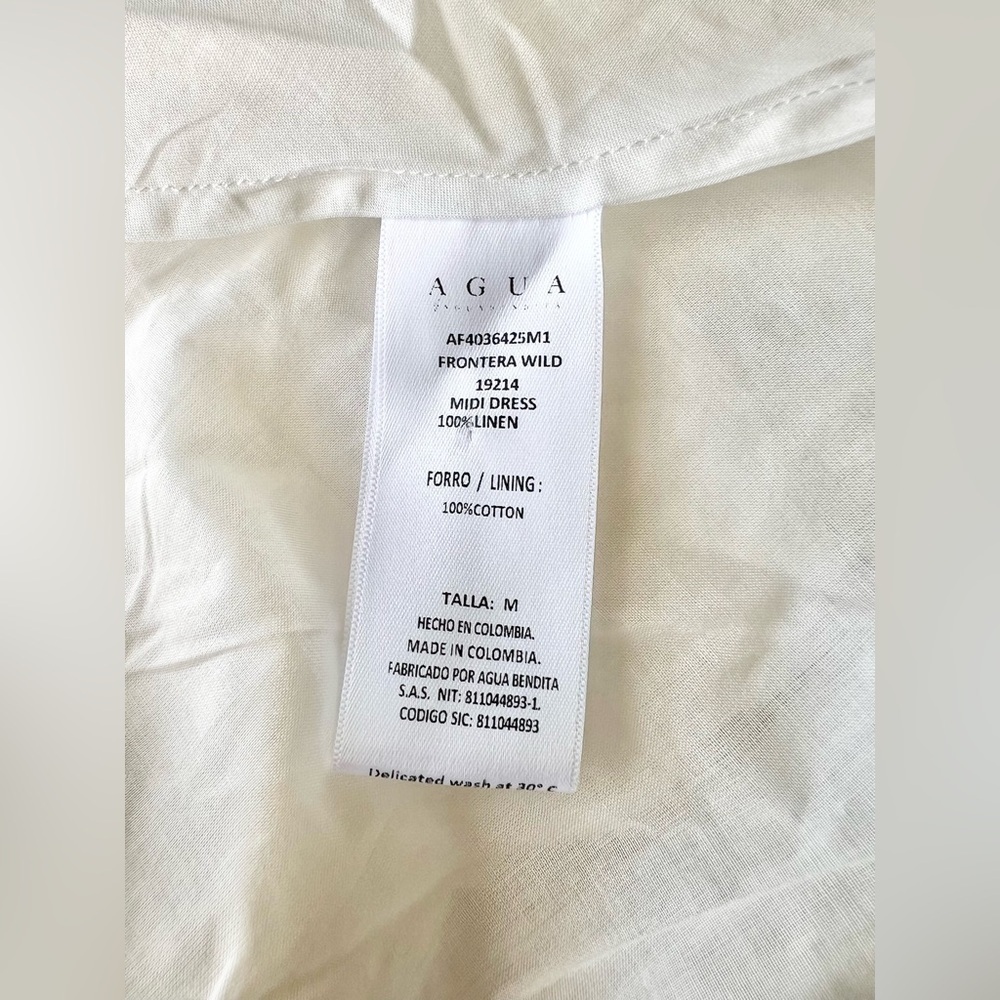 NEW Agua By Agua Bendita  Fontera Wild Embroidered Linen Midi Dress Size Medium. - Picture 9 of 10